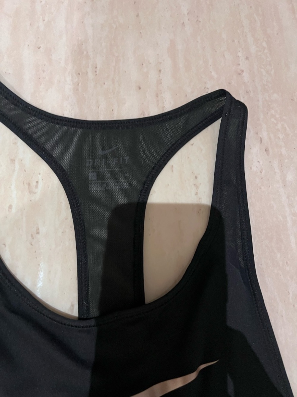 EUC Nike Dri-fit Gold and Black Graphic Workout Halter tank Size M - Picture 3 of 4